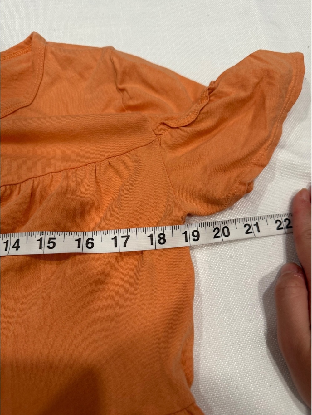 J.Crew Orange Tiered Mini Dress Keyhole Tie 100% Cotton Flutter Sleeve Small - Picture 7 of 8
